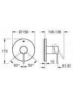 Grohe Essence falsík alatti zuhanycsaptelep, rose arany 24057DA1