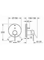 Grohe Essence falsík alatti csaptelep, rozsdamentes acél hatású 24058DC1
