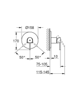 Grohe Plus egykaros zuhanycsaptelep rejtett rögzítéssel, rozsdamentes acél hatású 24059DC3