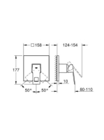 Grohe Eurocube egykaros zuhanycsaptelep, szálcsiszolt grafit 24061AL0