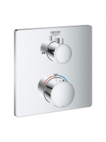 Grohe Grohtherm Square falsík alatti termosztátos kád csaptelep, króm 24080000