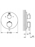 Grohe Atrio termosztátos csaptelep 2 fogyasztóhoz, króm 24135003