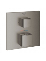 Grohe Grohtherm Cube termosztátos zuhanycsaptelep, szálcsiszolt grafit 24153AL0