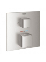 Grohe Grohtherm Cube termosztátos csaptelep, rozsdamentes acél hatású 24155DC0