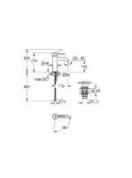 Grohe Essence egykaros hidegindítású csaptelep S-méret Click-Clack leeresztővel Króm 24179001