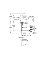 Grohe Essence hidegindítású egykaros csaptelep S-méret lefolyó szettel Króm 24180001