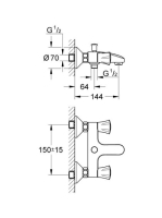 Grohe Costa L falon kívüli kádcsaptelep 25450001