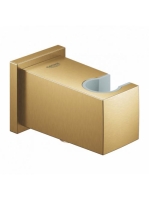 Grohe Euphoria Cube fali zuhanycsatlakozó zuhanytartóval, szálcsiszolt világos arany 26370GN0