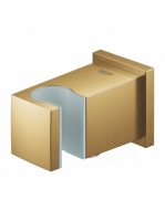 Grohe Euphoria Cube fali zuhanycsatlakozó zuhanytartóval, szálcsiszolt világos arany 26370GN0