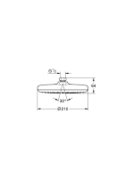 Grohe Tempesta 210 fejzuhany, 1 féle vízsugárral, 9,5l 26410000