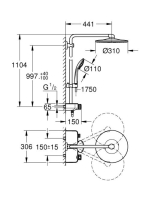 Grohe Euphoria SmartControl System 310 Duo termosztátos zuhanyrendszer, grafit 26507A00