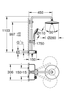 Grohe SmartControl 260 termosztátos zuhanyrendszer 26509000