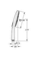 Grohe Rainshower SmartActive 130 Cube 3 funkciós kézizuhany, szálcsiszolt rose arany 26582DL0