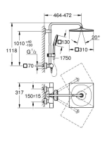 Grohe Rainshower SmartActive 310 termosztátos zuhanyrendszer, króm 26652000