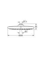 Grohe Tempesta 250 zuhanykar nélküli fejzuhany, króm 26666000