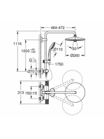Grohe Euphoria 260 zuhanyrendszer termosztátos csapteleppel 27296003