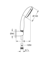 Grohe New Tempesta 100 II zuhanygarnitúra 2779810E