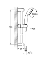 Grohe New Tempesta 100 zuhanyszett 600mm 27853001