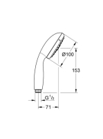 Grohe Tempesta 100 kézizuhany 3 funkciós vízsugárral, króm 28261002
