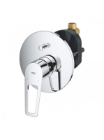 Grohe BauLoop egykaros kádcsaptelep zuhanyváltóval, falon belüli egységgel, króm 29081001