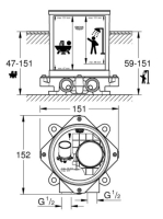 Grohe beépítőkészlet 1/2" 29086000