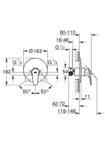 Grohe BauFlow falba épített egykaros zuhany csaptelep, komplett 29112000