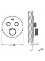 Grohe Grohtherm SmartControl termosztátos színkészlet, szálcsiszolt rose arany 29119DL0