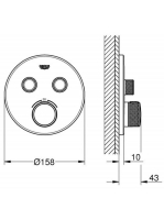 Grohe Grohtherm SmartControl termosztátos színkészlet, arany 29119GL0