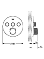 Grohe Grohtherm SmartControl termosztátos színkészlet, grafit 29121A00