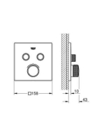 Grohe Grohtherm SmartControl termosztátos színkészlet, grafit 29124A00