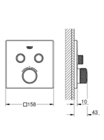 Grohe Grohtherm SmartControl termosztátos színkészlet, szálcsiszolt rose arany 29124DL0