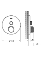 Grohe Grohtherm SmartControl termosztátos színkészlet, hold fehér 29150LS0