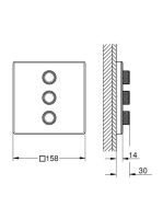 Grohe SmartControl 3 utas váltószelep, hold fehér 29158LS0