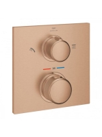 Grohe Allure termosztátos zuhanycsaptelep 2 fogyasztóhoz, zuhanyváltóval, szálcsiszolt rose arany 29181DL2