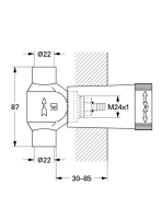 Grohe csempeszelep 22 mm-es csatlakozással 29804000