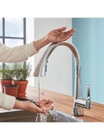 Grohe Zedra Touch egykaros elektromos konyhai csaptelep elfordítható kifolyóval, króm 30219002