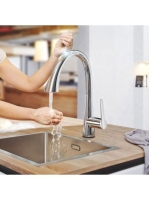 Grohe Zedra Touch egykaros elektromos konyhai csaptelep elfordítható kifolyóval, króm 30219002