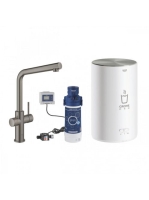 Grohe Red Duo konyhai csaptelep és M-es méretű bojler, szálcsiszolt grafit 30327AL1