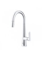 Grohe Veletto egykaros konyhai csaptelep, kihúzható zuhanyfejjel, króm 30419000