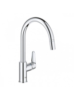 Grohe Start Curve egykaros konyhai csaptelep magas kifolyóval kihúzható fejjel, króm 30562000