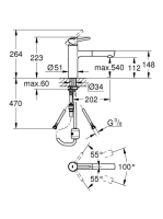 Grohe Concetto egykaros konyhai csaptelep kihúzható fejjel, rozsdamentes acél hatású 31129DC1