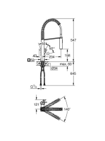 Grohe Eurocube egykaros konyhai csaptelep lengőkifolyóval, króm 31395000