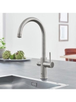 Grohe Blue Home C-kifolyós kezdőkészlet, rozsdamentes acél hatású 31455DC1
