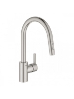 Grohe Feel egykaros konyhai csaptelep, 2 funkciós, elfordítható kifolyóval, rozsdamentes acél hatású 31486DC1