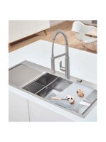 Grohe K1000 Rozsdamentes acél mosogatótálca 1160x520 csepegtetővel, jobbos/szatén 31582SD1