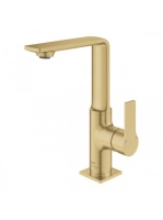 Grohe Allure egykaros mosdócsaptelep húzórudas leeresztővel, L-es méret, szálcsiszolt világos arany 32146GN1