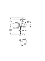 Grohe Eurosmart hidegindítású csaptelep leeresztőszelep nélkül Króm 32154002