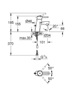 Grohe Concetto egykaros mosdócsaptelep S méret, króm 3220610E