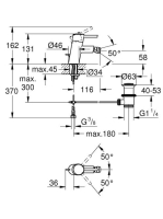 Grohe Concetto egykaros bidécsaptelep leeresztővel, króm 32208001