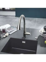 Grohe Zedra egykaros konyhai csaptelep kihúzható fejjel, króm 32294002